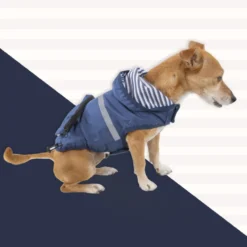 Outech Impermeable con Bolsillo Azul Marino para perros