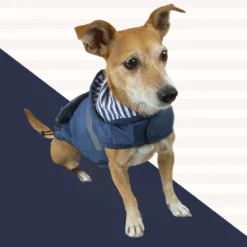 Outech Impermeable con Bolsillo Azul Marino para perros