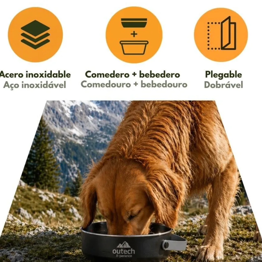 Outech X-perience Comedero Plegable Portatil para perros