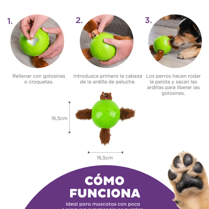 Outward Hound Snuffle n’ Treat Pelota Interactiva Portagolosinas para perros