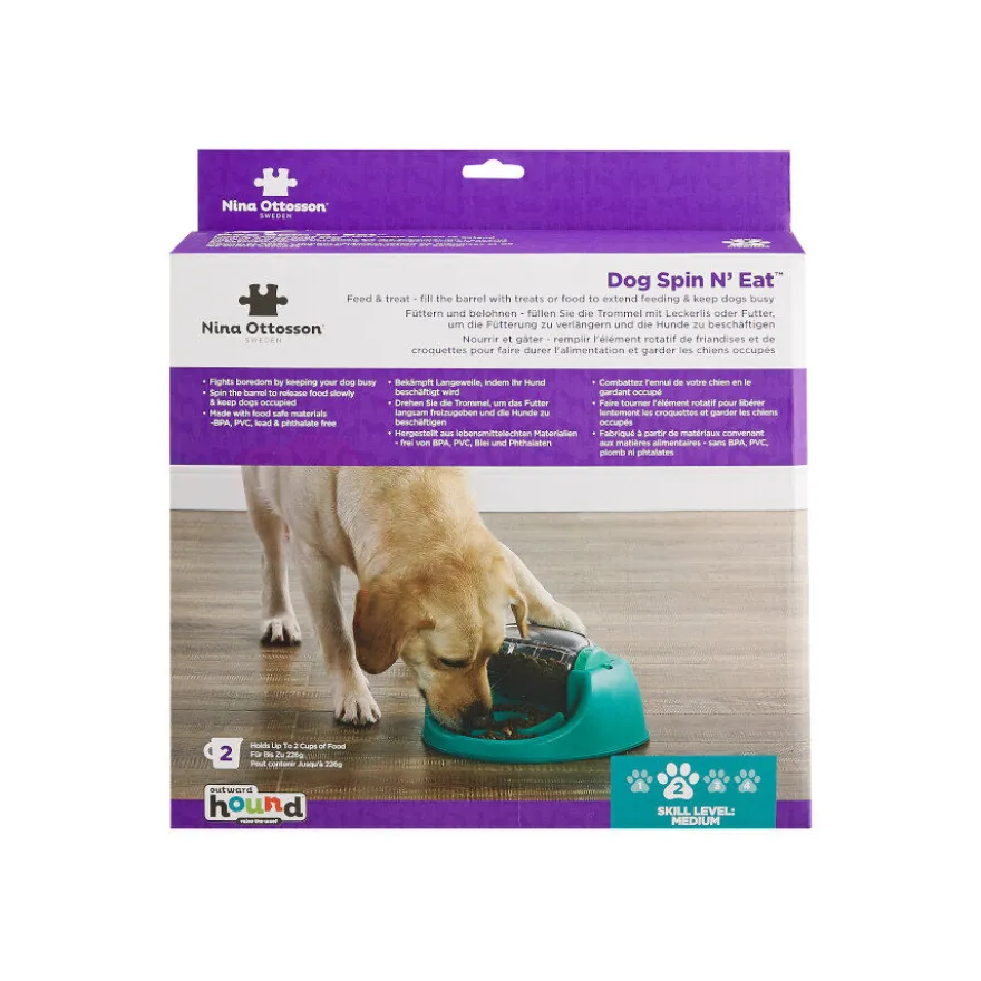 Outward Hound Spin N' Eat Juguete Interactivo Giratorio para perros