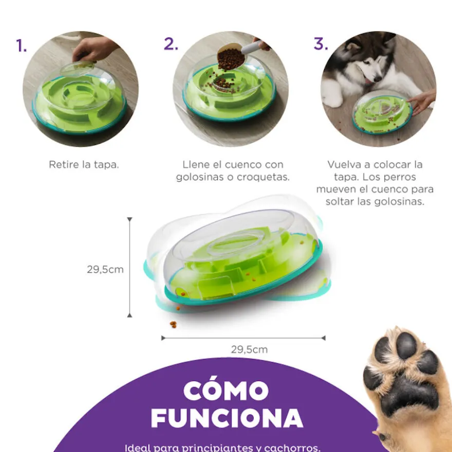Outward Hound Wobble Bowl Juguete Interactivo Portagolosinas para perros