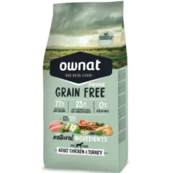Ownat Grain Free Adult Pollo y Pavo pienso para perros