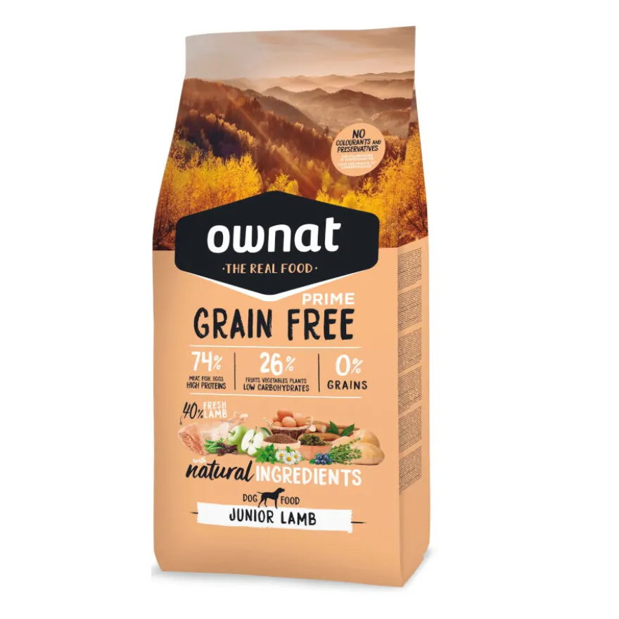 Ownat Junior Prime Grain Free Cordero pienso para perros