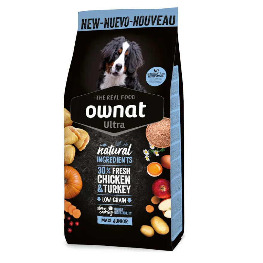 Ownat Maxi Junior Ultra Pollo y Pavo pienso para cachorros