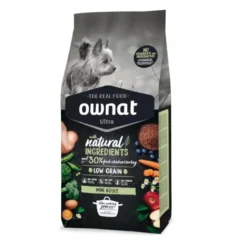 Ownat Mini Adult Ultra Pollo y Pavo pienso para perros