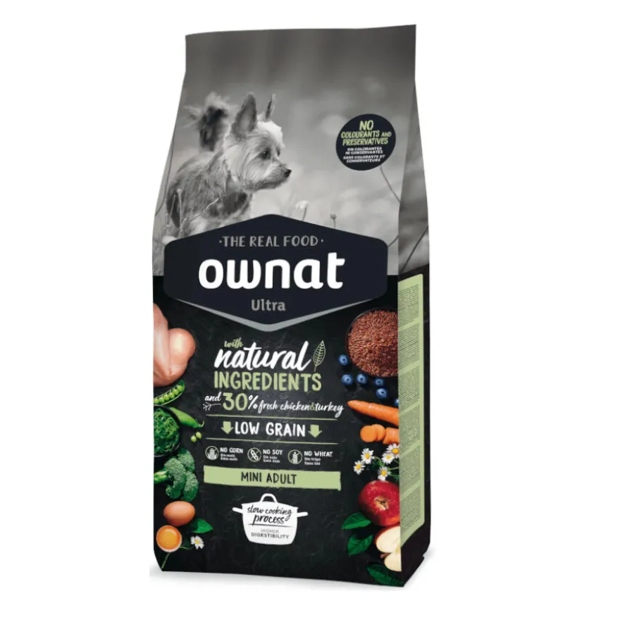Ownat Mini Adult Ultra Pollo y Pavo pienso para perros