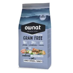 Ownat Senior Prime Grain Free Pollo y Pavo pienso para perros