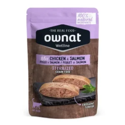 Ownat Wetline Esterilizado Pollo y Salmón sobre para gatos