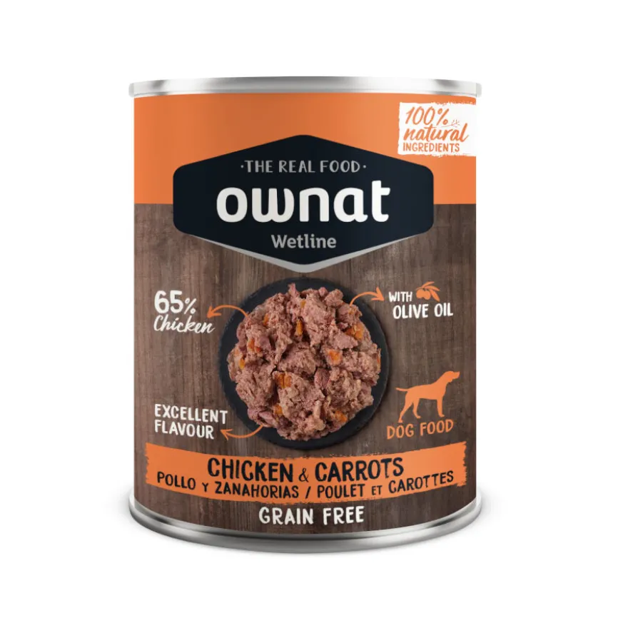 Ownat Wetline Pollo y Zanahorias lata para perros