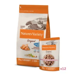 Pack Comida Gatos Esterilizados Healthy Grains Salmón Nature's Variety