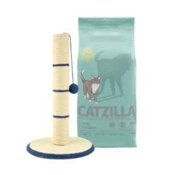 Pack Rascador poste TK-Pet + 2 kg Pienso Catzilla adulto esterilizado para gatos