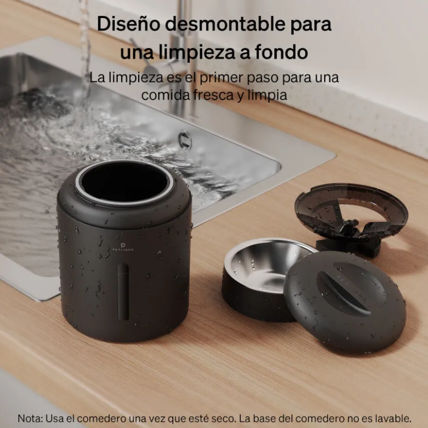 Petlibro Granary Wi-Fi Comedero Automático Negro para perros y gatos