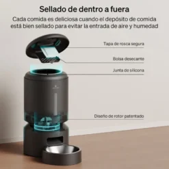Petlibro Granary Wi-Fi Comedero Automático Negro para perros y gatos