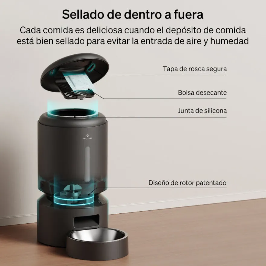Petlibro Granary Wi-Fi Comedero Automático Negro para perros y gatos