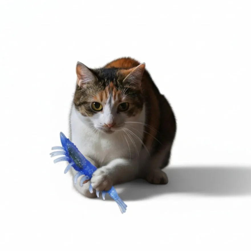 Playology Pack de Lagartos de Goma Realistas para gatos