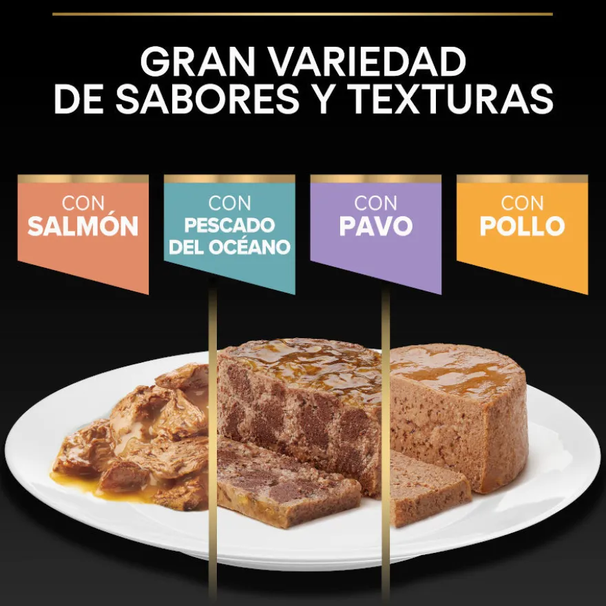 Pro Plan Adult Delicate Digestion Pavo y Pescado del Océano en Salsa sobre para gatos - Multipack