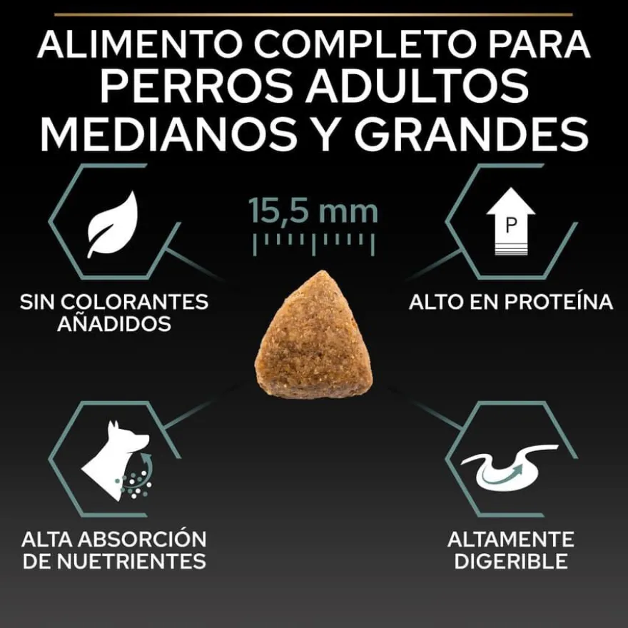 Pro Plan Adult Medium y Large Digestión Pavo pienso para perros