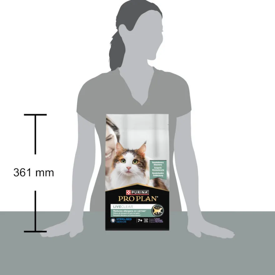 Pro Plan LiveClear Sterilised Pavo pienso para gatos seniors