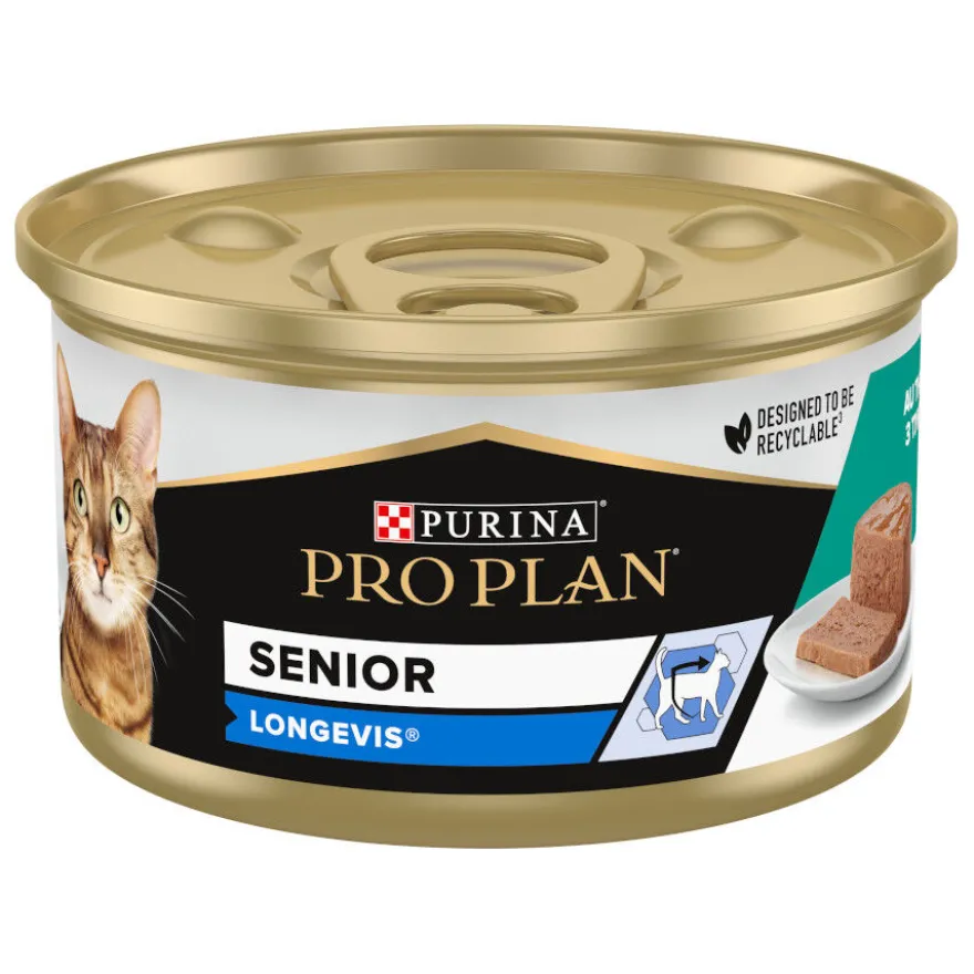 Pro Plan Senior 7+ LONGEVIS Mousse con atún para gatos