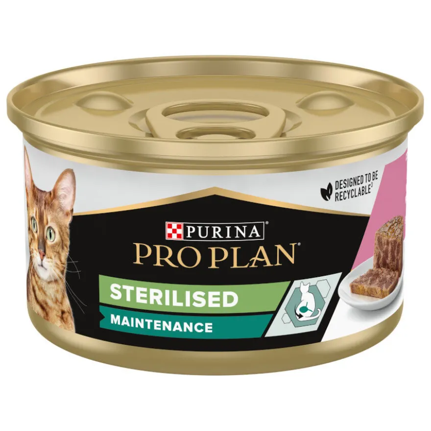 Pro Plan Sterilised Maintenance Terrina con atún y salmón para gatos