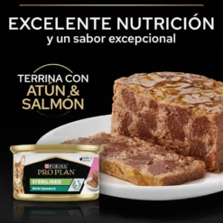 Pro Plan Sterilised Maintenance Terrina con atún y salmón para gatos