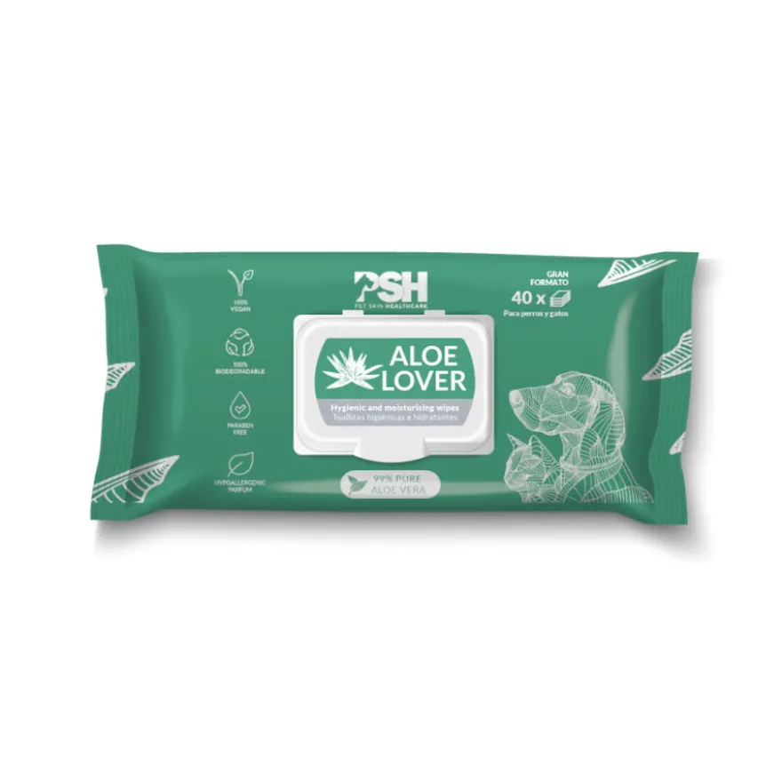 PSH Aloe Lover Toallitas Húmedas para perros y gatos