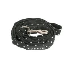 Puppia Dotty Correa Negra para perros