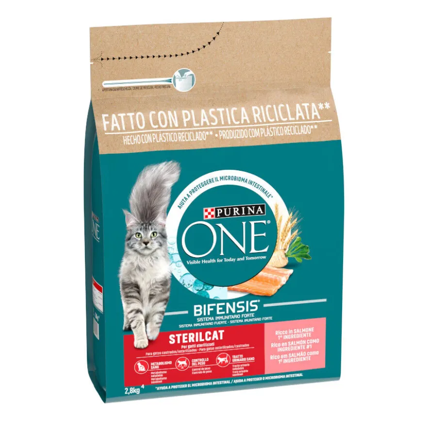 Purina One Adult Bifensis Esterilizado Salmón pienso para gatos