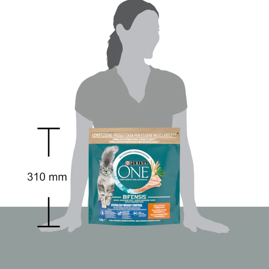 Purina One Bifensis Esterilizado Control de Peso Pollo pienso para gatos