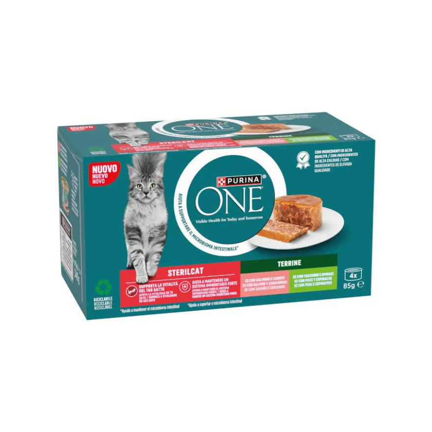 Purina ONE Esterilizado Salmón y Pavo latas para gatos
