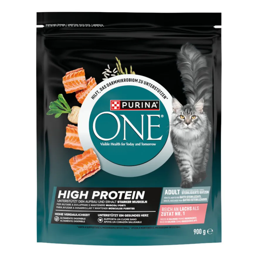Purina ONE Pienso High Protein esterilizado Salmón para gatos
