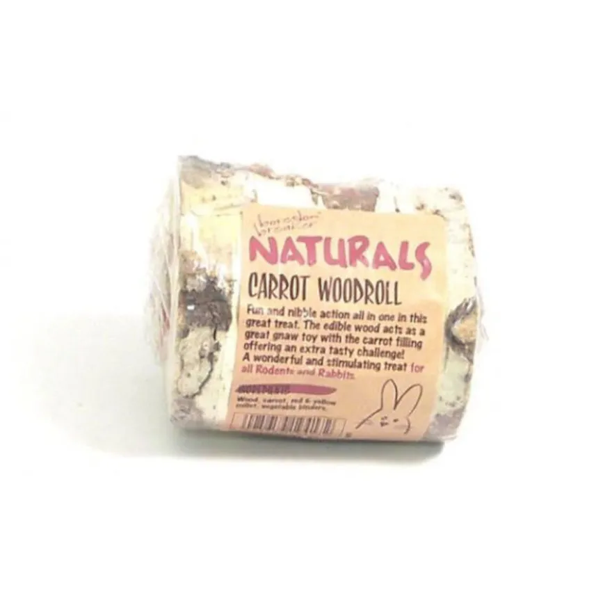 Rosewood Naturals Woodroll Carrot Snack para Roedores