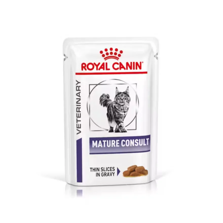Royal Canin Mature Consult Láminas en Salsa Sobre para gatos