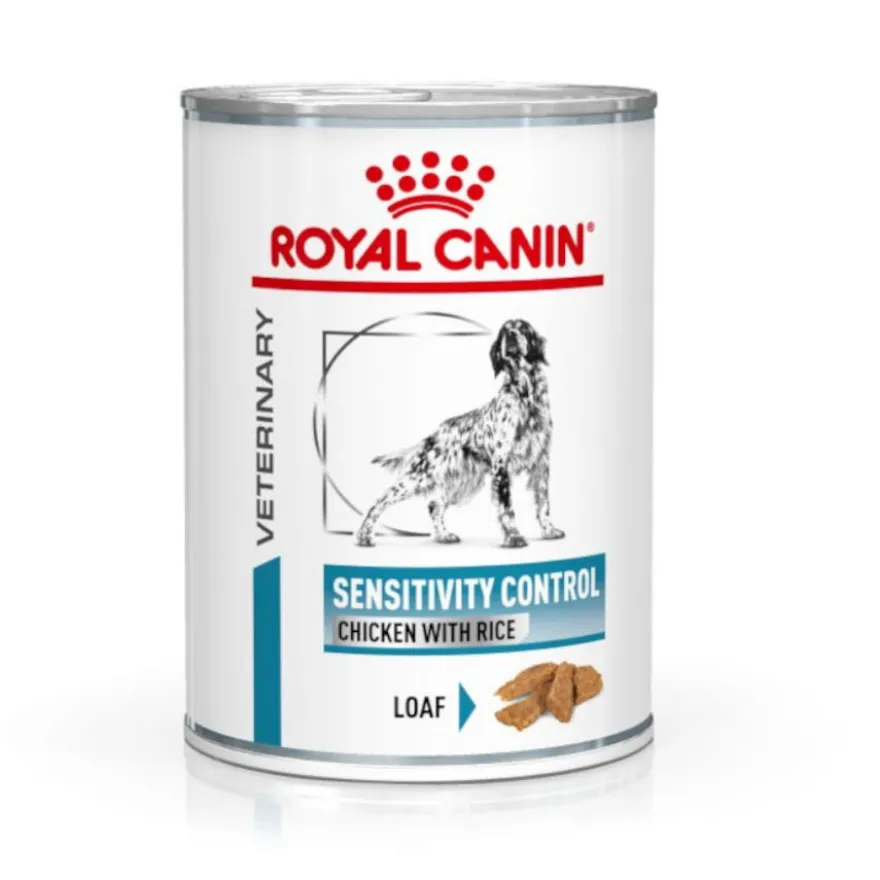 Royal Canin Veterinary Sensitivity Control Mousse de Pollo y Arroz lata para perros