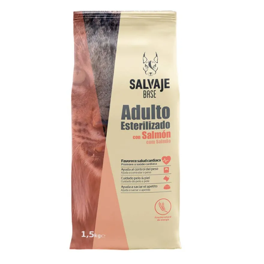 Salvaje Base Adulto Esterilizado Salmón pienso para gatos