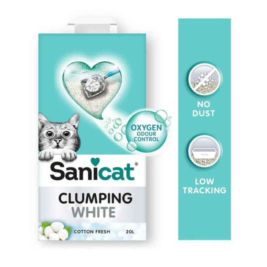 Sanicat Cotton Fresh Arena Blanca Aglomerante para gatos
