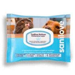 Sanilove Toallitas Húmedas Higiénicas Multiusos para perros