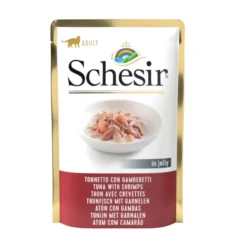 Schesir Adult Atún con Gambas sobres para gatos