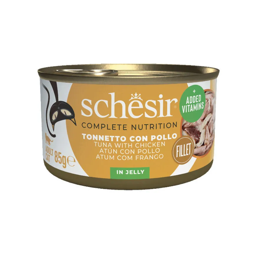 Schesir Adult Atún con pollo lata para gatos