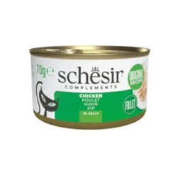 Schesir Filetes de Pollo con Jamón en Gelatina lata para gatos