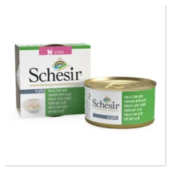 Schesir Kitten pollo con aloe latas para gatos