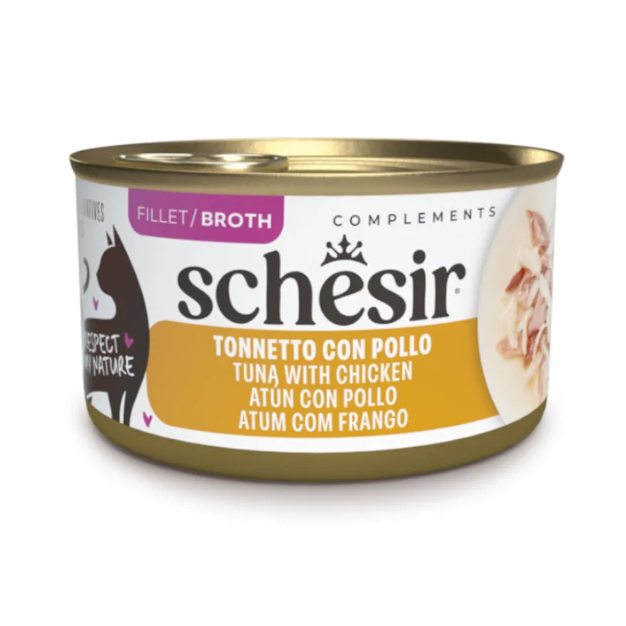 Schesir Lata Atún con Pollo Filete para gatos