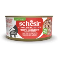 Schesir Mini Meal Atún con Gambas Gelatina para gatos