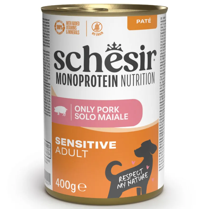 Schesir Monoprotein Lata Cerdo para perros