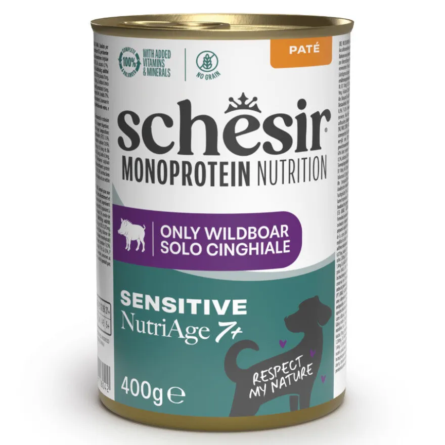 Schesir Monoprotein Lata Jabalí para perros