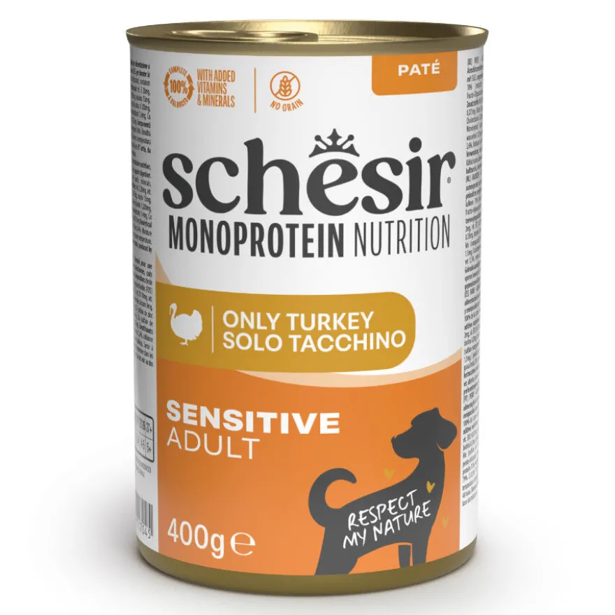 Schesir Monoprotein Lata Pavo para perros