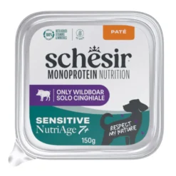 Schesir Monoprotein Tarrina Jabalí paté para perros