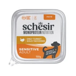 Schesir Monoprotein Tarrina Pavo paté para perros