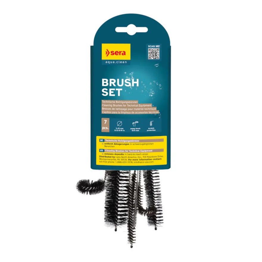 Sera Brush Set Cepillos de Limpieza para Accesorios de acuarios